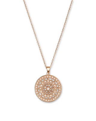 Diamond Medallion Pendant Necklace in 14K Rose Gold, .25 ct. t.w. - Exclusive