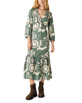 Ferae Printed Midi Dress