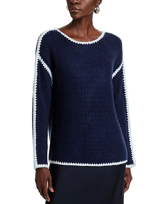 Contrast Trim Sweater