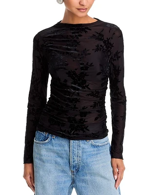 Ruched Floral Top