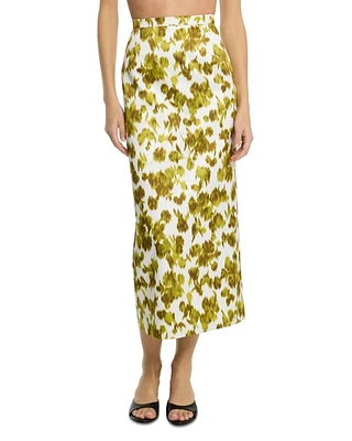 Floral Print Pencil Skirt