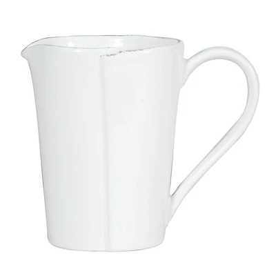 Vietri Lastra Pitcher, White