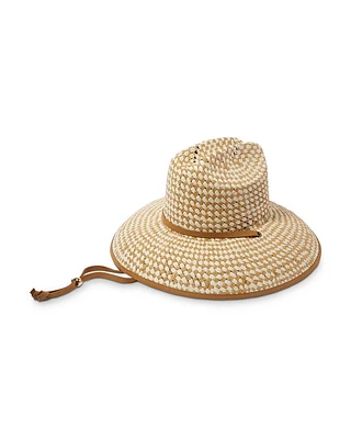 Checkered Straw Sun Hat