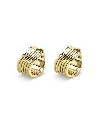 Textured Hoop Earrings - Exclusive