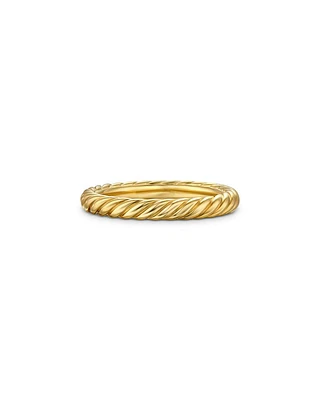 Cable Band Ring in 18K Yellow Gold, 2.8mm