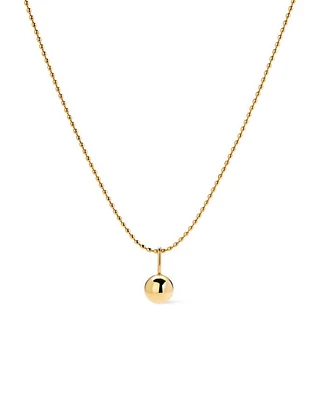 Gold Pendant Necklace - Sphere Charm Necklace