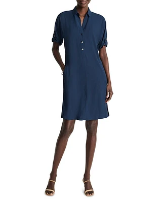 Devon Button Front Mini Dress