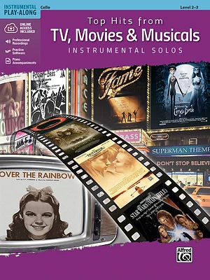 Top Hits from Tv, Movies & Musicals Instrumental Solos for Strings: Cello, Book & Online Audio/Software/PDF (Top Hits Instrumental Solos) (Paperback)