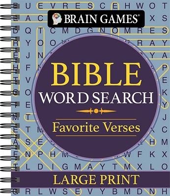 Brain Games - Bible Word Search: Favorite Verses - Large Print (Spiral)