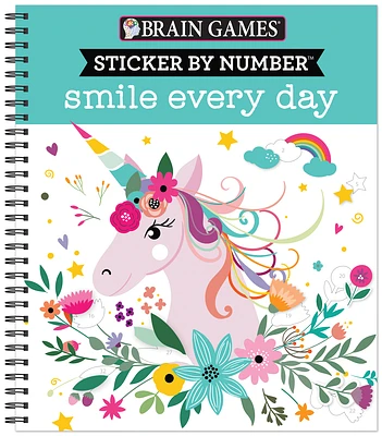 Brain Games - Sticker by Number: Smile Every Day (Spiral)