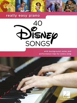 Really Easy Piano: 40 Disney Songs - Songbook with Lyrics (Paperback)