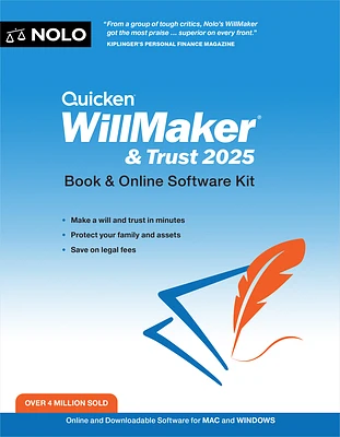 Quicken Willmaker & Trust 2025: Book & Online Software Kit (Paperback)