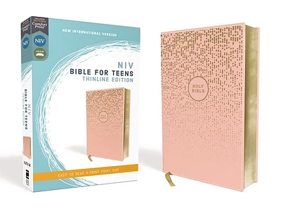 Niv, Bible for Teens, Thinline Edition, Leathersoft, Pink, Red Letter Edition, Comfort Print (Imitation Leather)