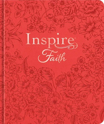 Inspire Faith Bible Nlt, Filament Enabled (Hardcover Leatherlike, Coral Blooms): The Bible for Coloring & Creative Journaling (Imitation Leather)