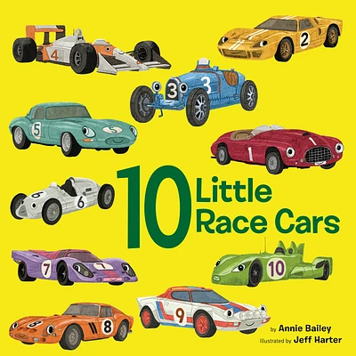 10 Little Race Cars (10 Little Vehicles) (Board book)