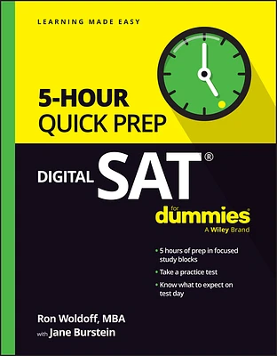 Digital SAT 5-Hour Quick Prep for Dummies (Paperback)