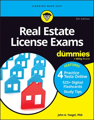 Real Estate License Exams for Dummies: Book + 4 Practice Exams + 525 Flashcards Online (Paperback)