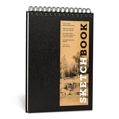 Sketchbook (Basic Medium Spiral FlipTop Landscape Black) (Spiral)