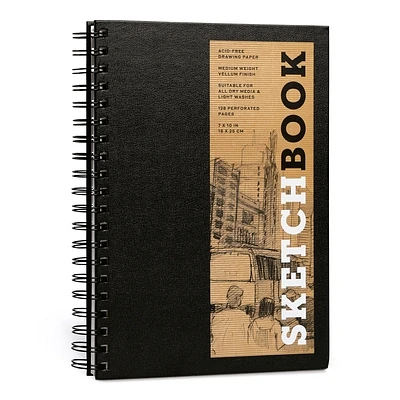 Sketchbook (Basic Medium Spiral Black) (Paperback)