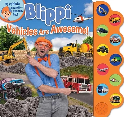 Blippi: Vehicles Are Awesome! (10-Button Sound Books) (Board book)