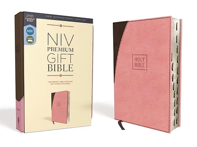 Niv, Premium Gift Bible, Leathersoft, /Brown, Red Letter Edition, Indexed