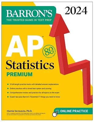 AP Statistics Premium, 2024: 9 Practice Tests + Comprehensive Review + Online Practice (Barron's AP Prep) (Paperback)