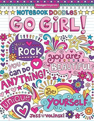 Notebook Doodles Go Girl!: Coloring & Activity Book (Paperback)