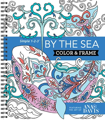 Color & Frame - By the Sea (Adult Coloring Book) (Spiral)