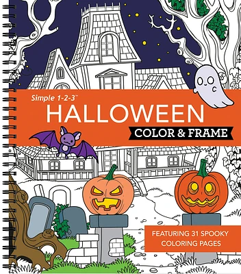 Color & Frame - Halloween (Coloring Book) (Spiral)