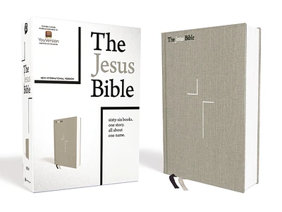 The Jesus Bible, NIV Edition, Cloth Over Board, Gray Linen, Comfort Print (Hardcover)