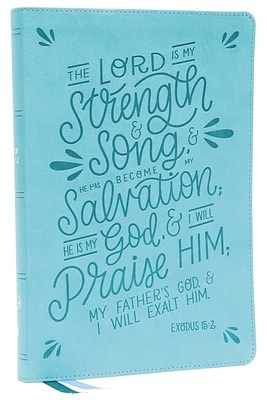 Nkjv, Thinline Bible, Verse Art Cover Collection, Leathersoft, Teal, Red Letter, Comfort Print: Holy Bible, New King James Version (Imitation Leather)