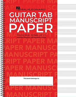 Guitar Tablature Manuscript Paper - Wire-Bound: Manuscript Paper (Spiral)