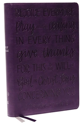 KJV Holy Bible: Large Print with 53,000 Cross References, Purple Leathersoft, Red Letter