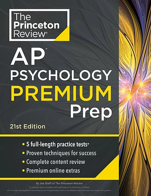 Princeton Review AP Psychology Premium Prep, 21st Edition: 5 Practice Tests + Complete Content Review + Strategies & Techniques (College Test Preparation) (Paperback)