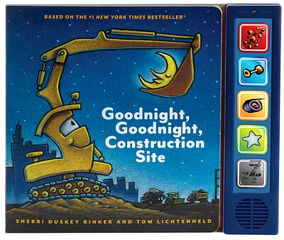 Goodnight, Goodnight, Construction Site Sound Book: (Construction Books for Kids, Books with Sound for Toddlers, Children's Truck Books, Read Aloud Books) (Hardcover)