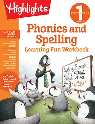 First Grade Phonics and Spelling (Highlights Learning Fun Workbooks) (Paperback)