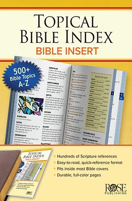 Topical Bible Index: Bible Insert (Paperback)