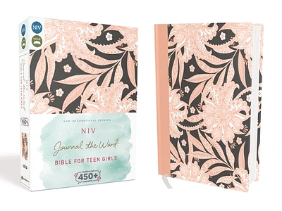 NIV, Journal the Word Bible for Teen Girls, Hardcover, Pink Floral: Includes Hundreds of Journaling Prompts! (Hardcover)