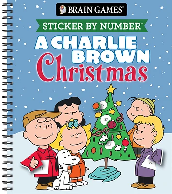 Brain Games - Sticker by Number: A Charlie Brown Christmas (Spiral)