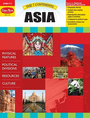 7 Continents: Asia, Grade 4 - 6 Teacher Resource (Paperback)