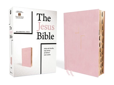 The Jesus Bible, NIV Edition, Leathersoft Over Board, Pink, Indexed, Comfort Print (Hardcover)