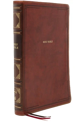 Nkjv, Reference Bible, Center-Column Giant Print, Leathersoft, Brown, Red Letter Edition, Comfort Print: Holy Bible, New King James Version (Large Print / Imitation Leather)