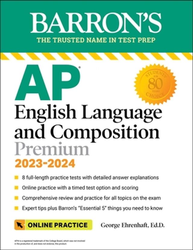 Ehrenhaft　Practice　AP　Composition　Online　Premium,　Hawthorn　Comprehensive　English　George　Review　Practice　and　Language　Tests　2023-2024:　Mall