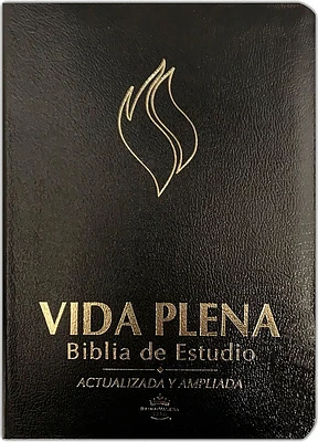 RVR 1960 Vida Plena Biblia de Estudio - símil piel negro con índice / Fire Bible  Black Bonded Leather with Index (Paperback)