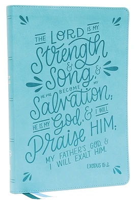 Nkjv, Thinline Bible, Verse Art Cover Collection, Leathersoft, Teal, Red Letter, Thumb Indexed, Comfort Print: Holy Bible, New King James Version (Imitation Leather)