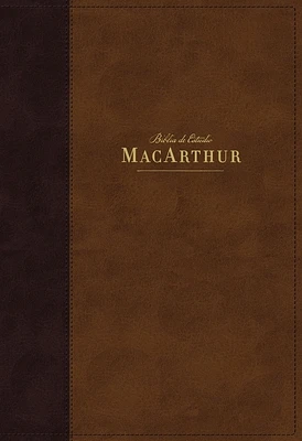 Nbla, Biblia de Estudio Macarthur, Leathersoft, Café, Interior a DOS Colores, Comfort Print (Imitation Leather)