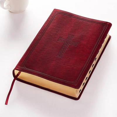 KJV Super Giant Print Lux-Leather Burgundy (Large Print / Imitation Leather)