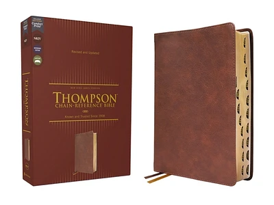 Nkjv, Thompson Chain-Reference Bible, Leathersoft, Brown, Red Letter, Thumb Indexed, Comfort Print (Imitation Leather)