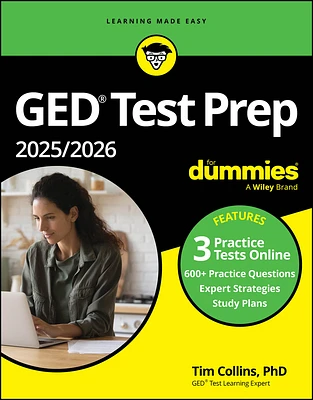 GED Test Prep 2025/2026 for Dummies: Book + 3 Practice Tests Online (Paperback)