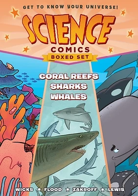 Science Comics Boxed Set: Coral Reefs, Sharks, and Whales (Multiple copy pack)